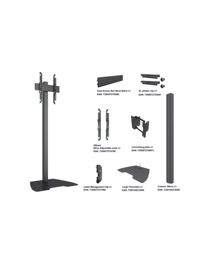 MULTIBRACKETS 4103 Support sol ajustable Multibrackets MBFSC1U 180 Floorstand Column Pro - écran 40 -75  VESA Max 400x400 MULT