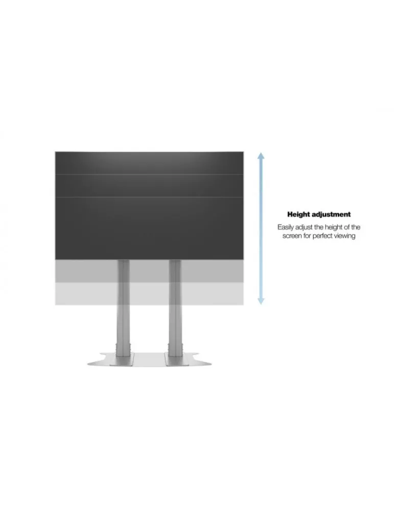 MULTIBRACKETS 2555 Soporte sol Multibrackets Public Display Sitand 180 Dual Pllar Floorbase Silver- écran 70 -110  VESA Max 80