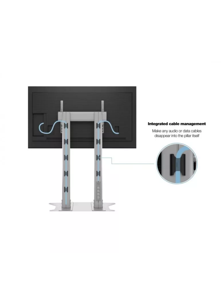 MULTIBRACKETS 2555 Soporte sol Multibrackets Public Display Sitand 180 Dual Pllar Floorbase Silver- écran 70 -110  VESA Max 80