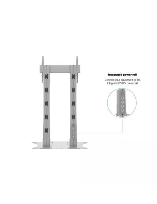 MULTIBRACKETS 2555 Support sol Multibrackets Public Display Sitand 180 Dual Pllar Floorbase Silver- écran 70"-110" VESA Max 800
