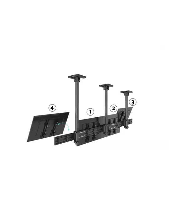 MULTIBRACKETS 6466 Support plafond Multibrackets Menu Board Mount Pro MBC4X1U - 4 écrans 32"-50" VESA Max 300x300