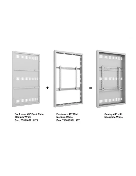 MULTIBRACKETS 1171 Plaque arrière caisson Multibrackets Enclosure 49  Back Plate Medium White MULTIBRACKETS MUL1171 | MusicGoo