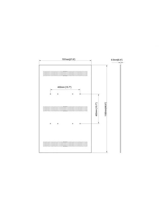 MULTIBRACKETS 1430 Plaque arrière caisson Multibrackets Enclosure 50" Back Plate Medium White