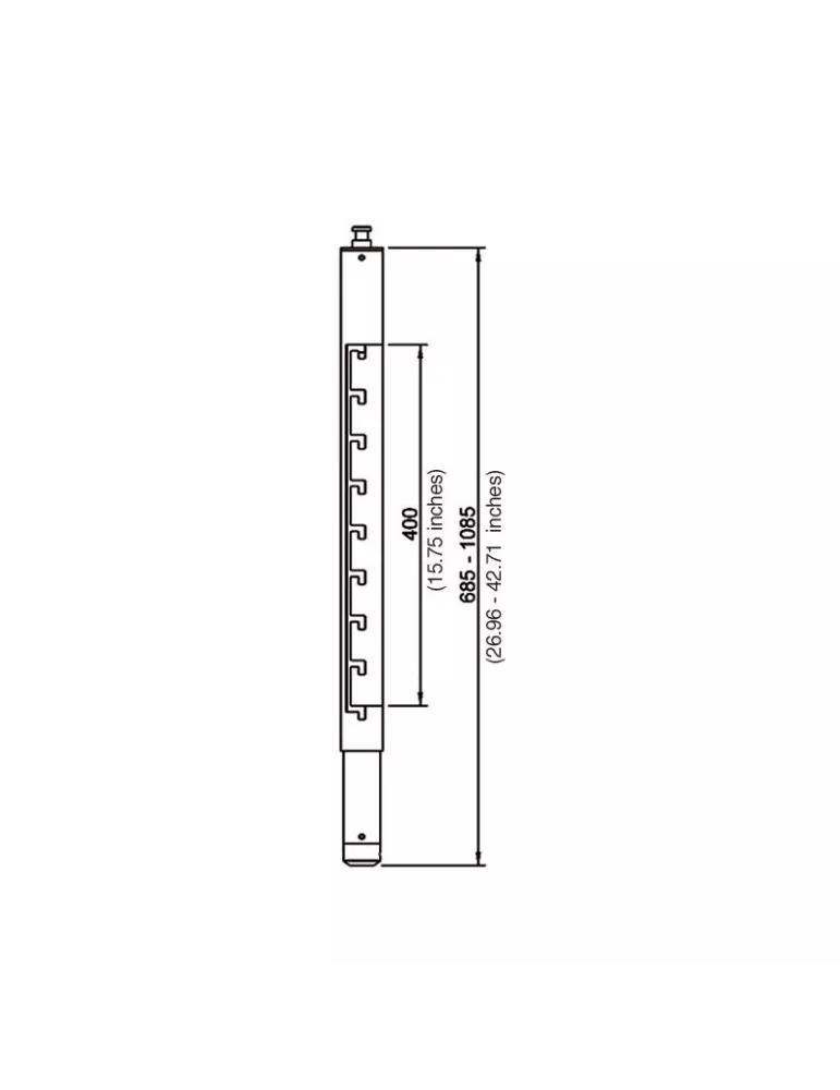 EUROMET 09266 Extension 70-120cm Black for Arakno stand EUROMET EUR09266 | MusicGoodDeal