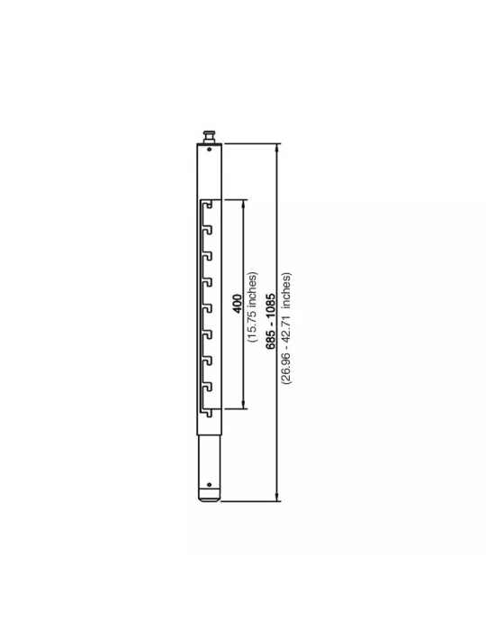 EUROMET 09266 Extension 70-120cm Black for Arakno stand EUROMET EUR09266 | MusicGoodDeal