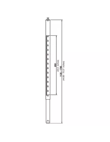 EUROMET 09268 Rallonge 120-180cm Blanche 2