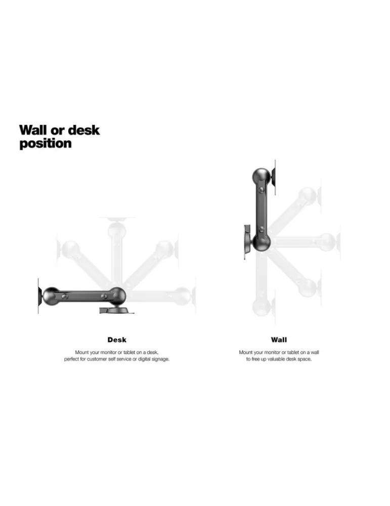 MULTIBRACKETS 2673 Neigbare Wandhalterung Multibrackets VESA Monitor Tablet Arm 75 100 - 7 -32 -Bildschirm VESA Max 100x100 MU