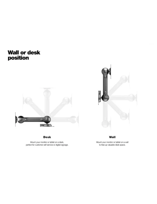 MULTIBRACKETS 2673 Neigbare Wandhalterung Multibrackets VESA Monitor Tablet Arm 75 100 - 7 -32 -Bildschirm VESA Max 100x100 MU