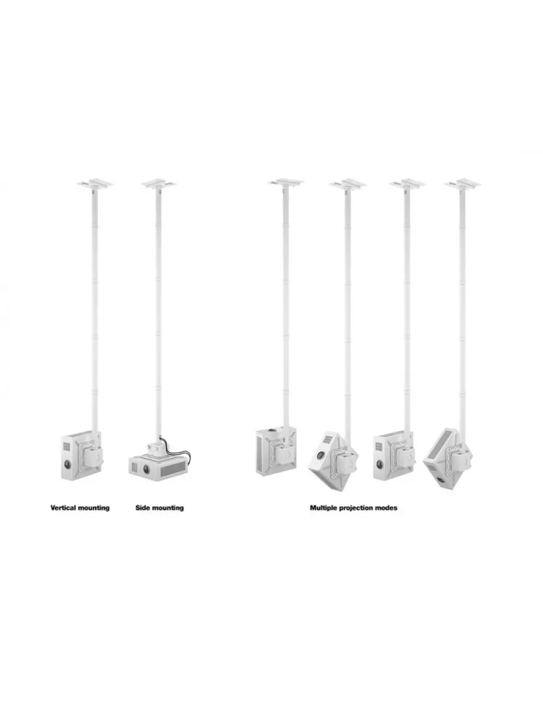 MULTIBRACKETS 3595 Support plafond Videoprojecteur  Pro HD 2350mm 40kg Blanc