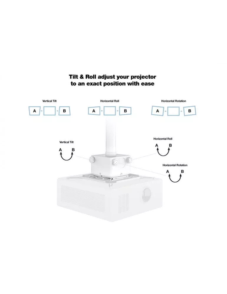 MULTIBRACKETS 3595 Deckenhalterung Videoprojektor Pro HD 2350mm 40kg Weiß MULTIBRACKETS MUL3595 | MusicGoodDeal