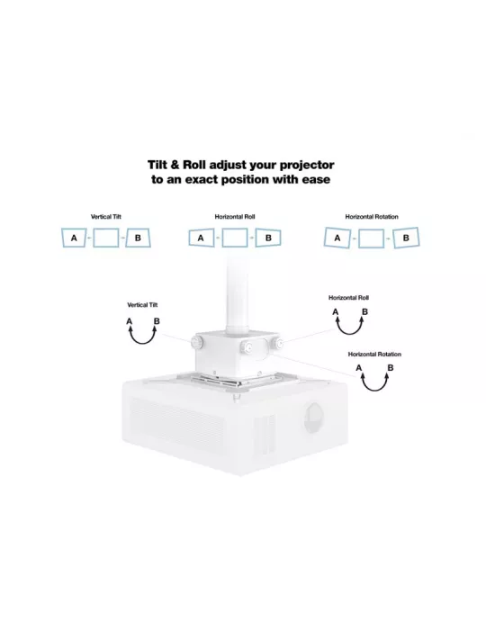 MULTIBRACKETS 3595 Ceiling mount Videoprojector Pro HD 2350mm 40kg White MULTIBRACKETS MUL3595 | MusicGoodDeal
