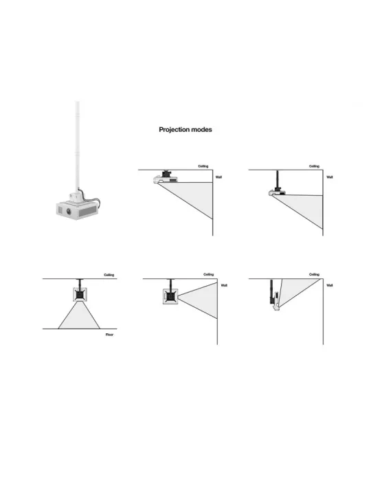 MULTIBRACKETS 3595 Deckenhalterung Videoprojektor Pro HD 2350mm 40kg Weiß MULTIBRACKETS MUL3595 | MusicGoodDeal