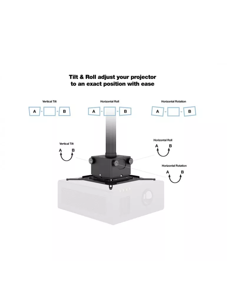 MULTIBRACKETS 3588 Deckenhalterung Videoprojektor Pro HD 2350mm 40kg Schwarz MULTIBRACKETS MUL3588 | MusicGoodDeal