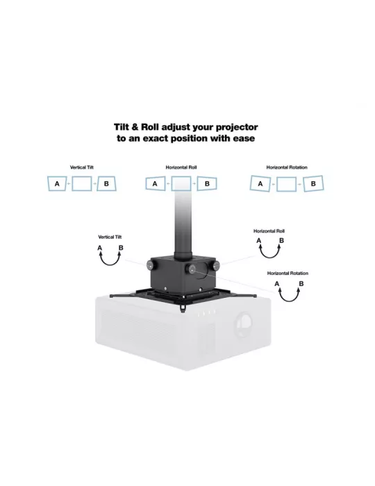 MULTIBRACKETS 3588 Ceiling mount Videoprojector Pro HD 2350mm 40kg Black MULTIBRACKETS MUL3588 | MusicGoodDeal