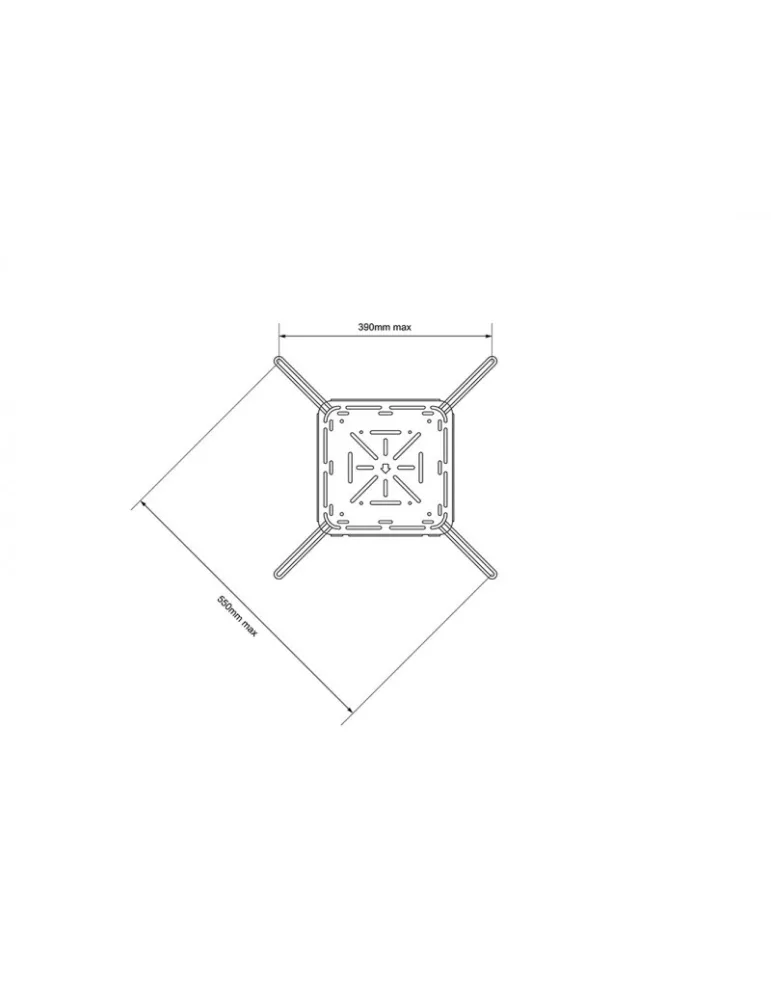 MULTIBRACKETS 3588 Support plafond Videoprojecteur  Pro HD 2350mm 40kg Noir