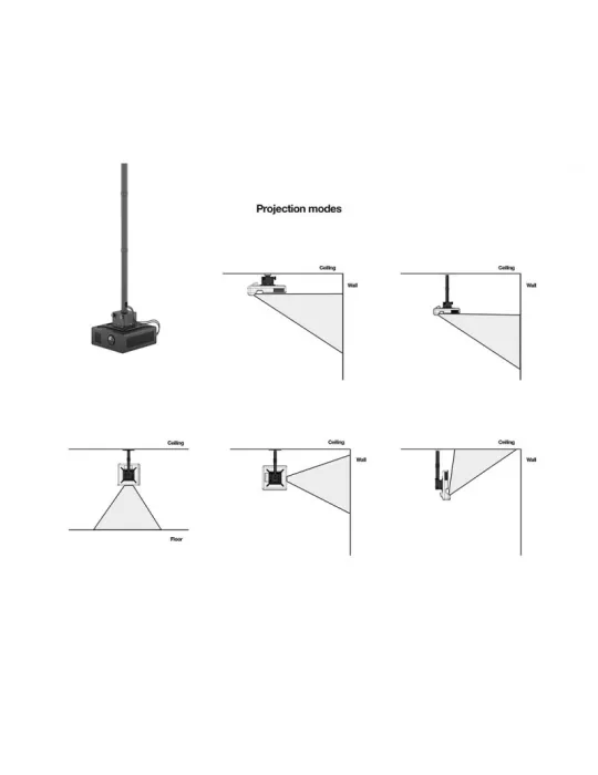 MULTIBRACKETS 3588 Deckenhalterung Videoprojektor Pro HD 2350mm 40kg Schwarz MULTIBRACKETS MUL3588 | MusicGoodDeal