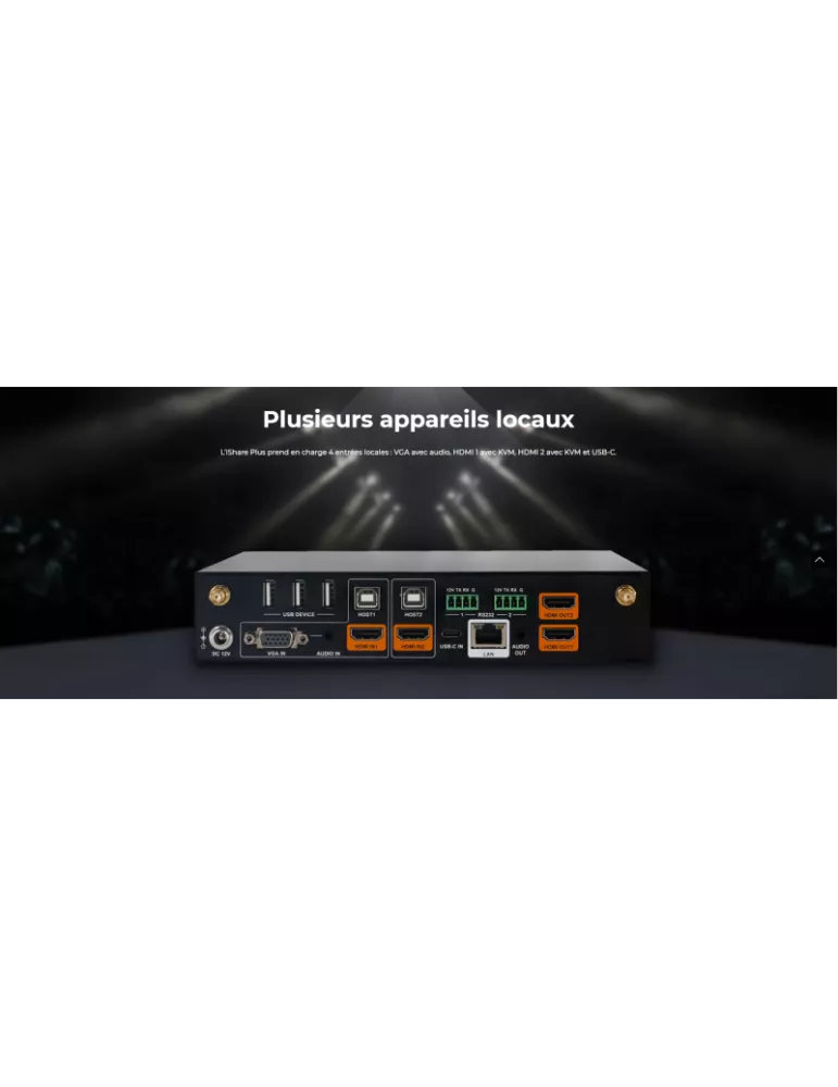 INFOBIT ISHAREPLUS Switcher de presentation Multiview 4x2 + sans fil BYOD Infobit iShare+