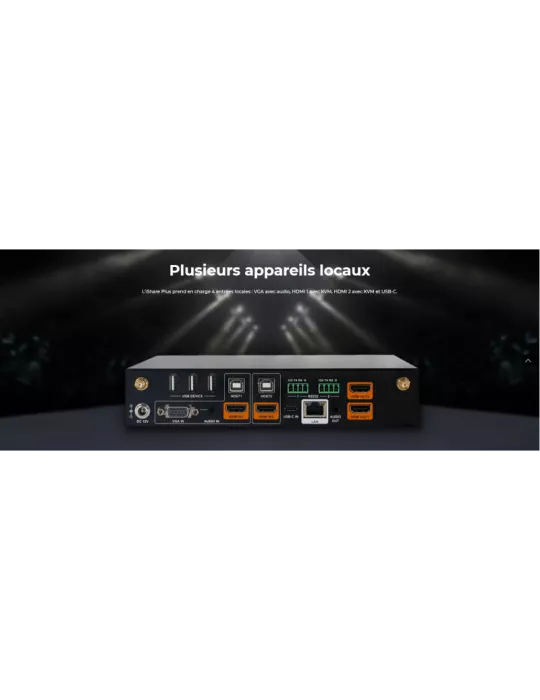 INFOBIT ISHAREPLUS Switcher de presentation Multiview 4x2 + sans fil BYOD Infobit iShare+
