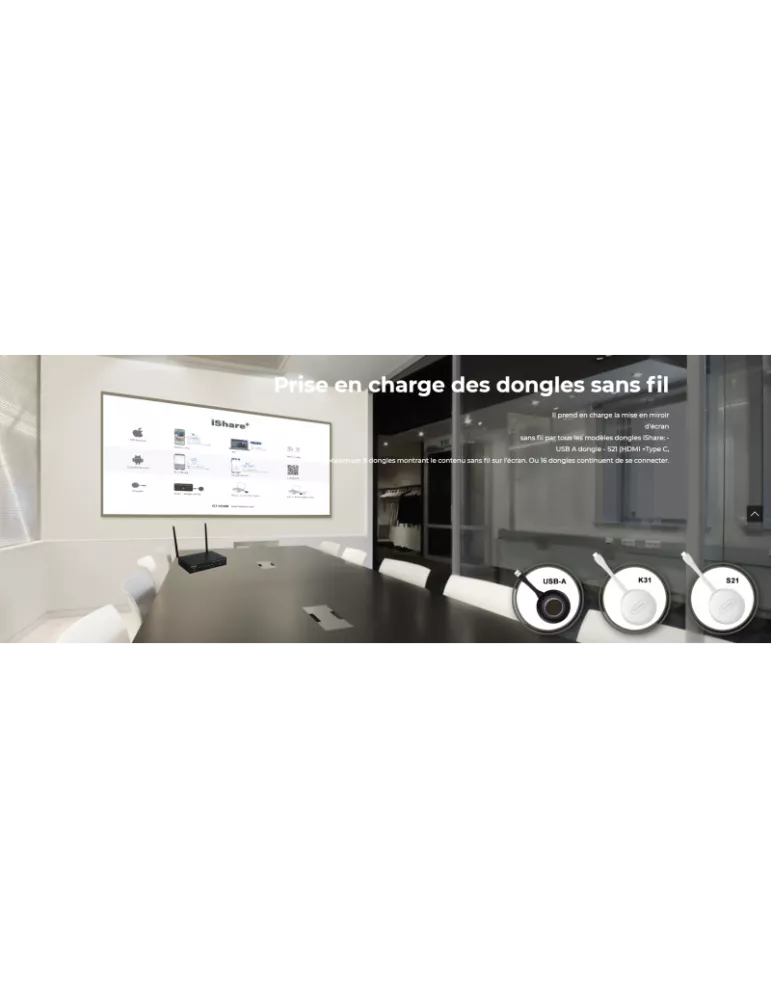 INFOBIT ISHAREPLUS Switcher de presentation Multiview 4x2 + sans fil BYOD Infobit iShare+