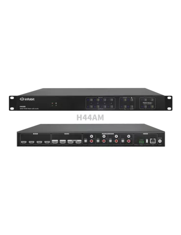 INFOBIT IMATRIXH44AM Conmutador de matriz iMatrix H44AM 4x HDMI In   4x (HDMI Audio)Out UHD INFOBIT INFIMATRIXH44AM | MusicGoo