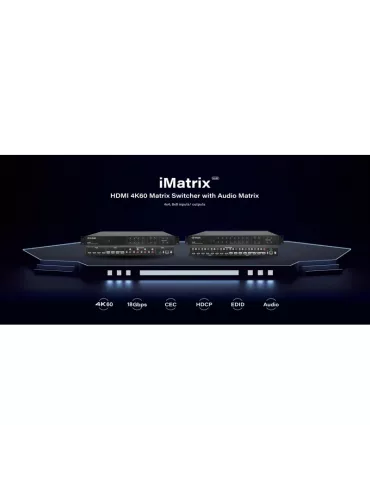 INFOBIT IMATRIXH44AM Conmutador de matriz iMatrix H44AM 4x HDMI In   4x (HDMI Audio)Out UHD INFOBIT INFIMATRIXH44AM | MusicGoo 2