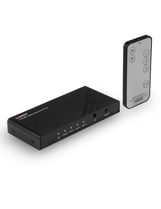 LINDY 38232 - 18G 3-Port HDMI Switch - schaltet 3 4K 60 Quellen auf 1 Bildschirm um LINDY LIN38232 | MusicGoodDeal