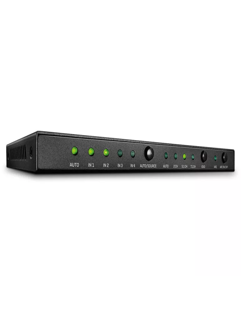 LINDY 38249 HDMI 2.0 18G 4-Port Switch mit Audio (REF ) LINDY LIN38249 | MusicGoodDeal