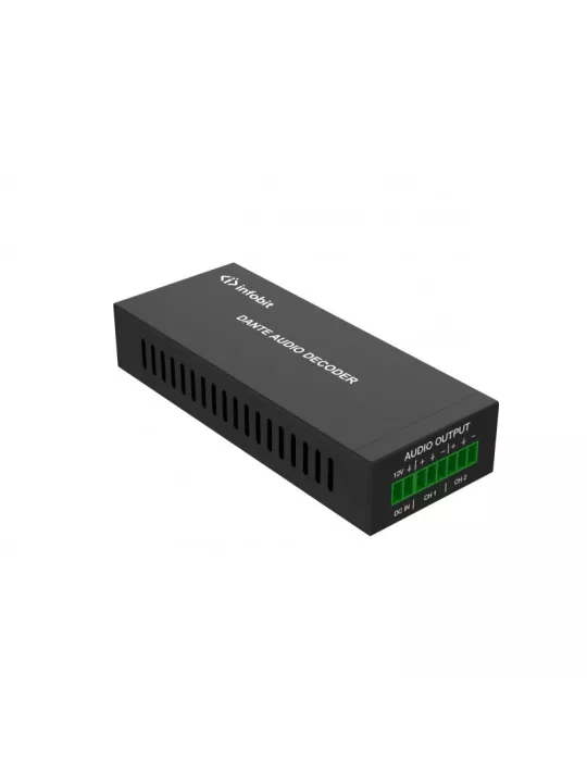 INFOBIT DPR22 DANTE Analog Audio Receiver Decoder - iTrans DP-R-22 mit POE und Phoenix Port INFOBIT INFDPR22 | MusicGoodDeal