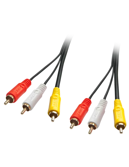 LINDY 35692  Premium audio video cable 3 x RCA (Cinch) male male 3m LINDY LIN35692 | MusicGoodDeal