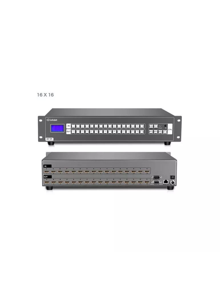 INFOBIT IMATRIXH1616 Conmutador de matriz HDMI Infobit - iMatrix H1616 (16x16) INFOBIT INFIMATRIXH1616 | MusicGoodDeal