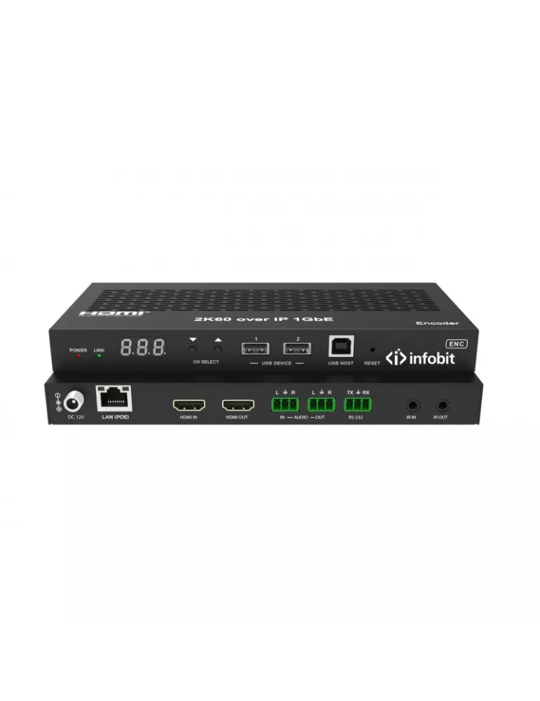 INFOBIT ISWITCH265T Switcher Transmitter (Encoder) Infobit - iSwitch 265T H.265 2K60 AV über IP INFOBIT INFISWITCH265T | Music