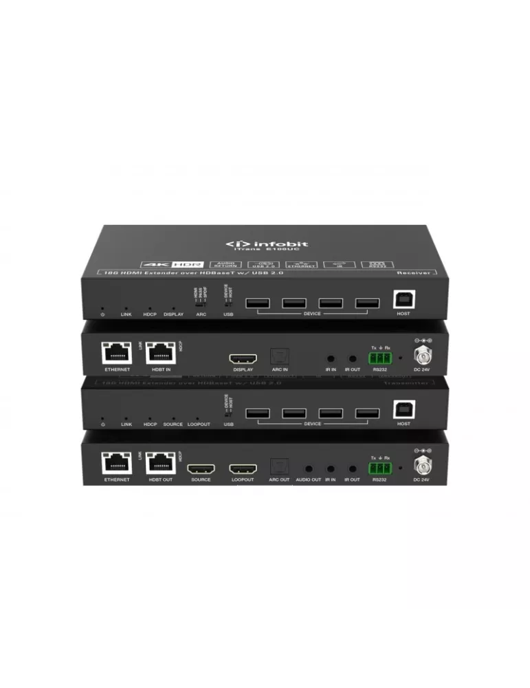 INFOBIT iTRANSE100UC Extensor HDMI Infobit - iTrans E100UC en HDBaseT 3.0 con USB2.0 INFOBIT INFiTRANSE100UC | MusicGoodDeal
