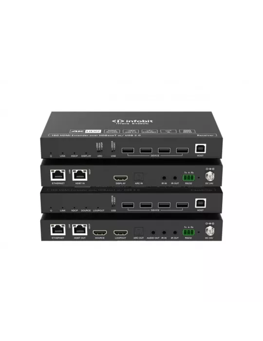 INFOBIT iTRANSE100UC Extender HDMI Infobit - iTrans E100UC sur HDBaseT 3.0 avec USB2.0