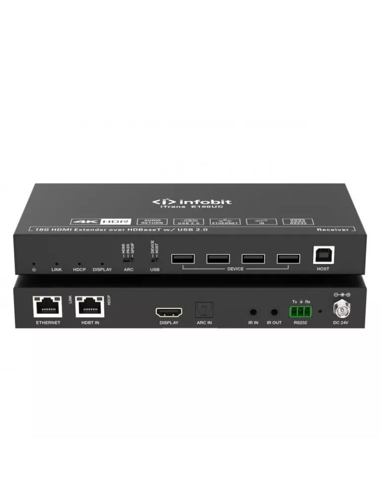 INFOBIT iTRANSE100UC HDMI Extender Infobit - iTrans E100UC on HDBaseT 3.0 with USB2.0 INFOBIT INFiTRANSE100UC | MusicGoodDeal