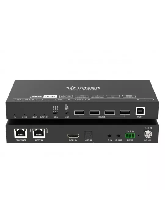 INFOBIT iTRANSE100UC Extensor HDMI Infobit - iTrans E100UC en HDBaseT 3.0 con USB2.0 INFOBIT INFiTRANSE100UC | MusicGoodDeal