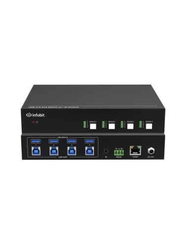 INFOBIT IMATRIXUB44 USB matrix iMatrix UB44 USB3.0 4x4 with IP control INFOBIT INFIMATRIXUB44 | MusicGoodDeal
