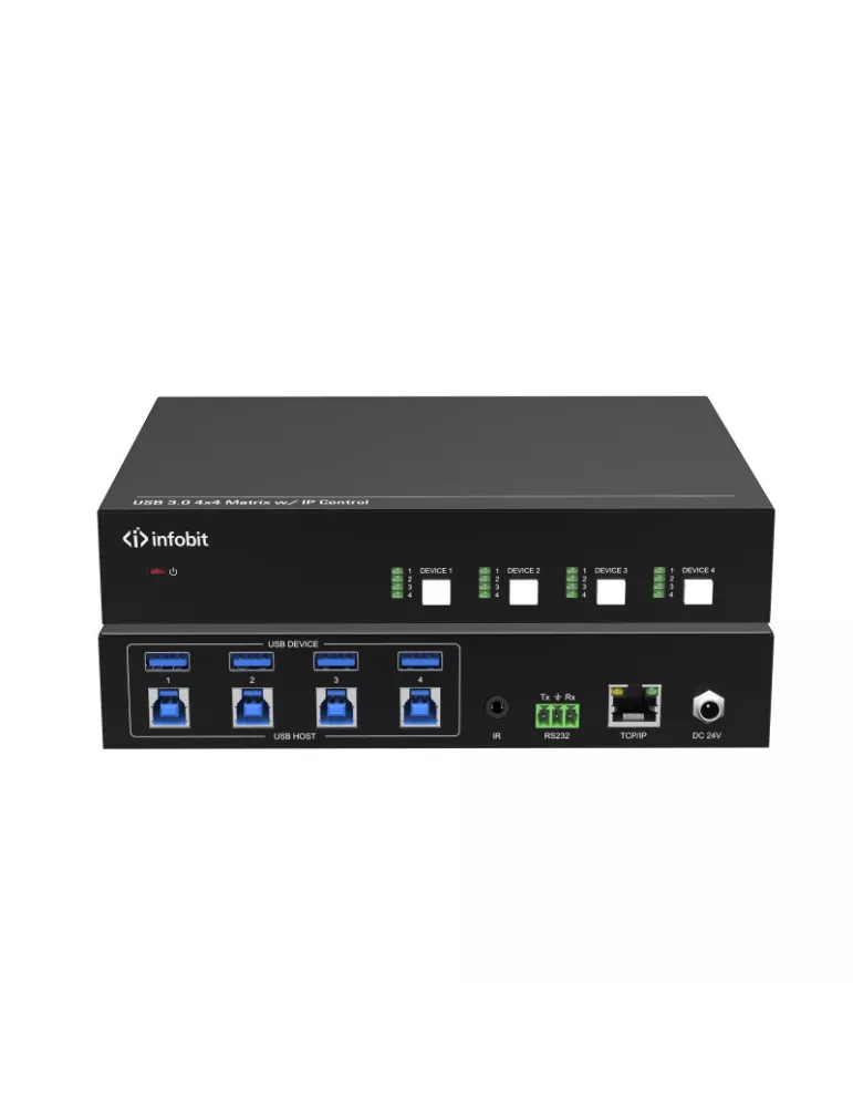 INFOBIT IMATRIXUB44 USB Matrix iMatrix UB44 USB3.0 4x4 mit IP-Steuerung INFOBIT INFIMATRIXUB44 | MusicGoodDeal