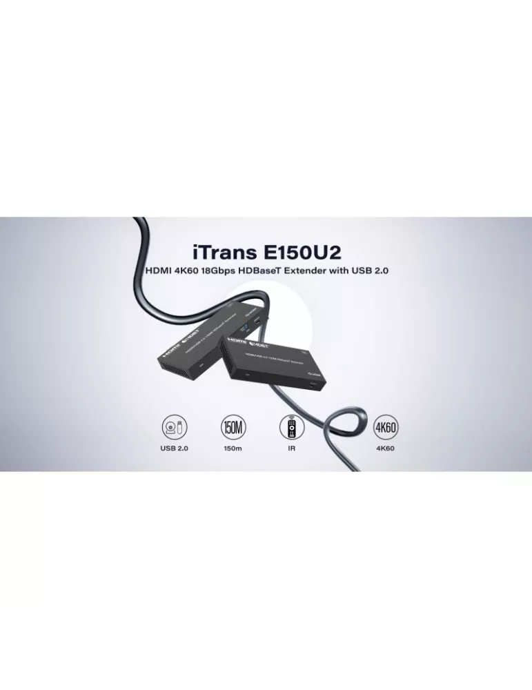 INFOBIT E150U2 Kit entension HDMI sur HDBaseT 150m Infobit - iTrans