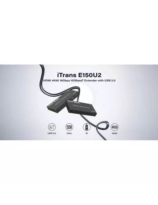 INFOBIT E150U2 Kit entension HDMI sur HDBaseT 150m Infobit - iTrans INFOBIT INFE150U2 | MusicGoodDeal