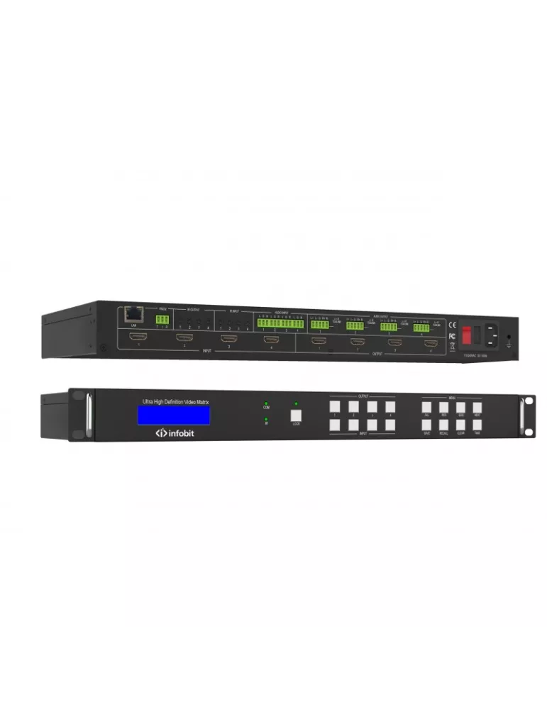 INFOBIT IMATRIXH44HAW Infobit HDMI matrix with video wall - iMatrix H44HAW INFOBIT INFIMATRIXH44HAW | MusicGoodDeal