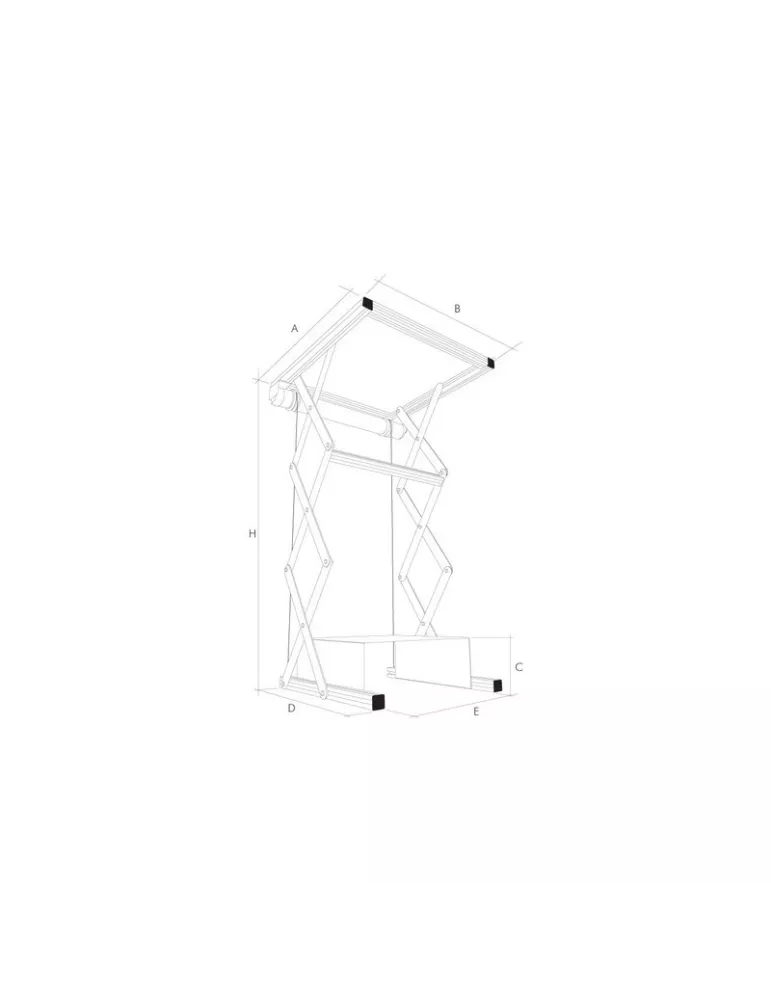 STAF042 OSF Vario Lift  - Panier 42x40cm - Descente 100cm max charge 18 kg