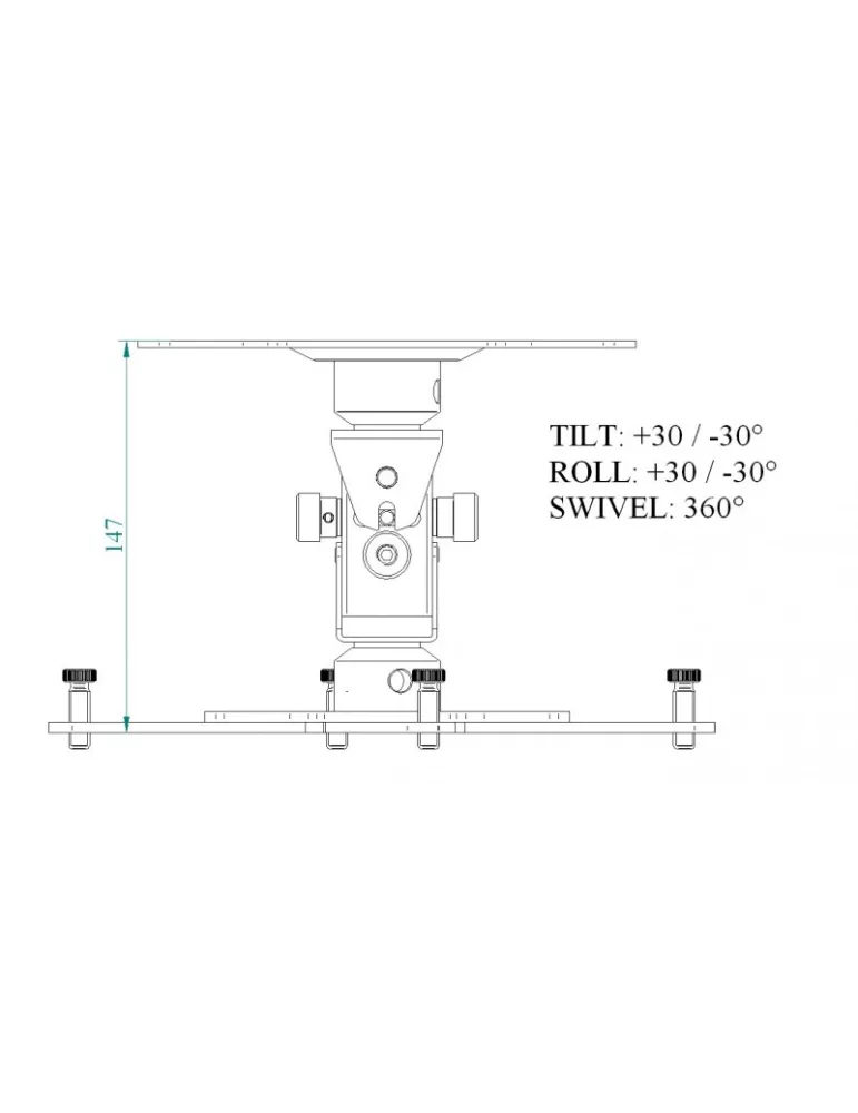 EUROMET 09505 Support Plafond VP Euromet Arakno Mini (20kg) - Blanc