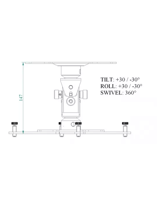 EUROMET 09505 Ceiling Support VP Euromet Arakno Mini (20kg) - White EUROMET EUR09505 | MusicGoodDeal
