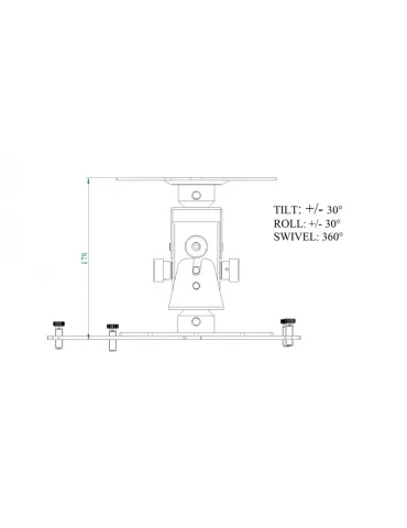EUROMET 09057 VP-Deckenhalter Euromet Arakno (45kg) - Schwarz EUROMET EUR09057 | MusicGoodDeal 2