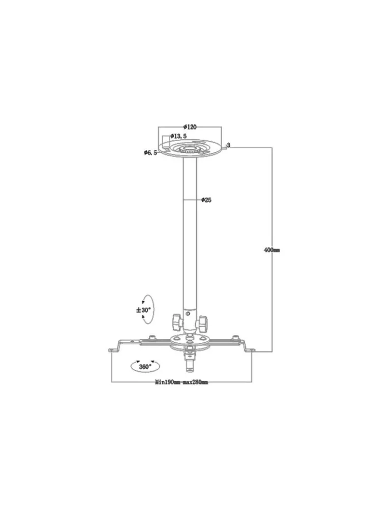 MULTIBRACKETS 1011 Support plafond Projector Ceiling mount III REF  MULTIBRACKETS MUL1011 | MusicGoodDeal