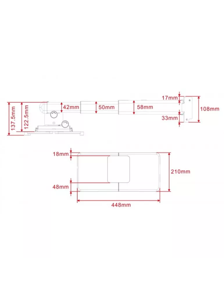 MULTIBRACKETS 9833 Wall mount for short-throw projectors Multibrackets Deluxe 300-700 Medium MULTIBRACKETS MUL9833 | MusicGood