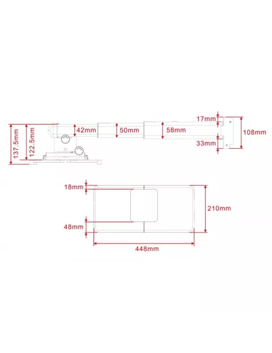 MULTIBRACKETS 9833 Support mural pour videoprojecteur courte focale Multibrackets Deluxe 300-700 Medium
