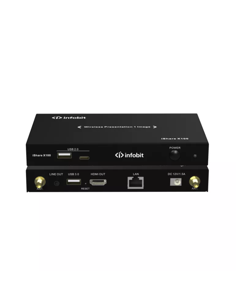 INFOBIT ISHAREX100 Recepteur Systeme presentation sans fil  iShare X100 BYOD 1 affichage 4K