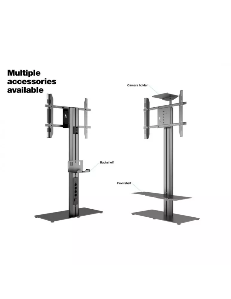 MULTIBRACKETS 0860 Support sol avec tablette inclus Multibrackets Public Display Stand 145 HD Single Floorbase Black -écran50"-