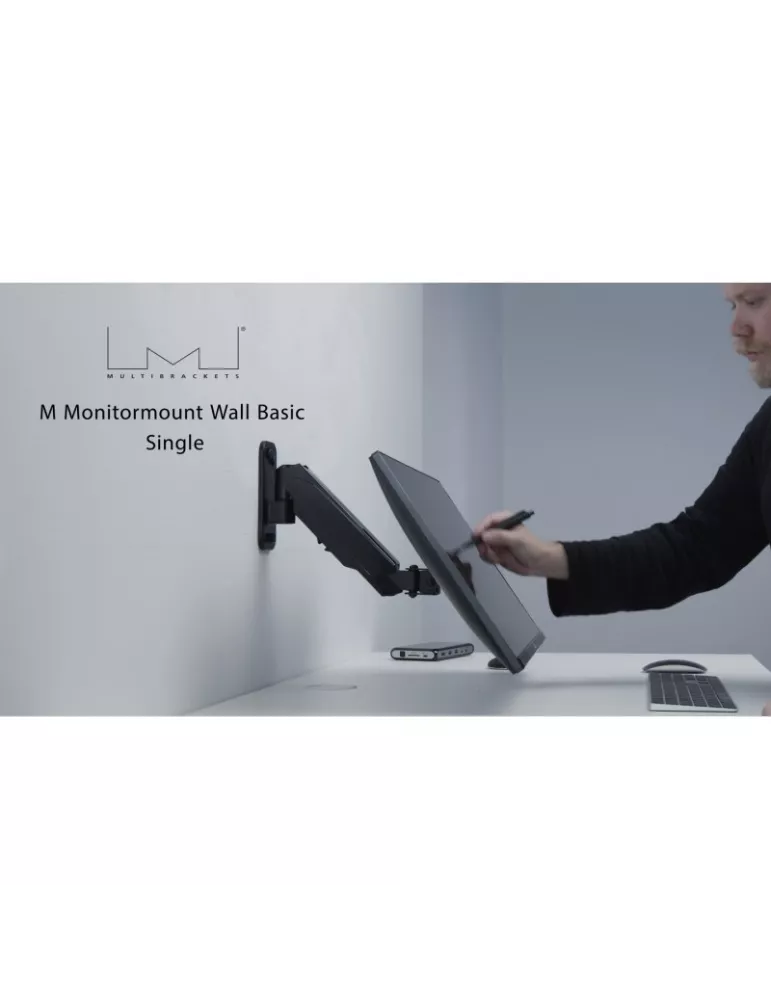 MULTIBRACKETS 0013 Support mural articulé Multibrackets Monitormount Wall Basic Single - écran de 17" - 32" VESA Max 100x100